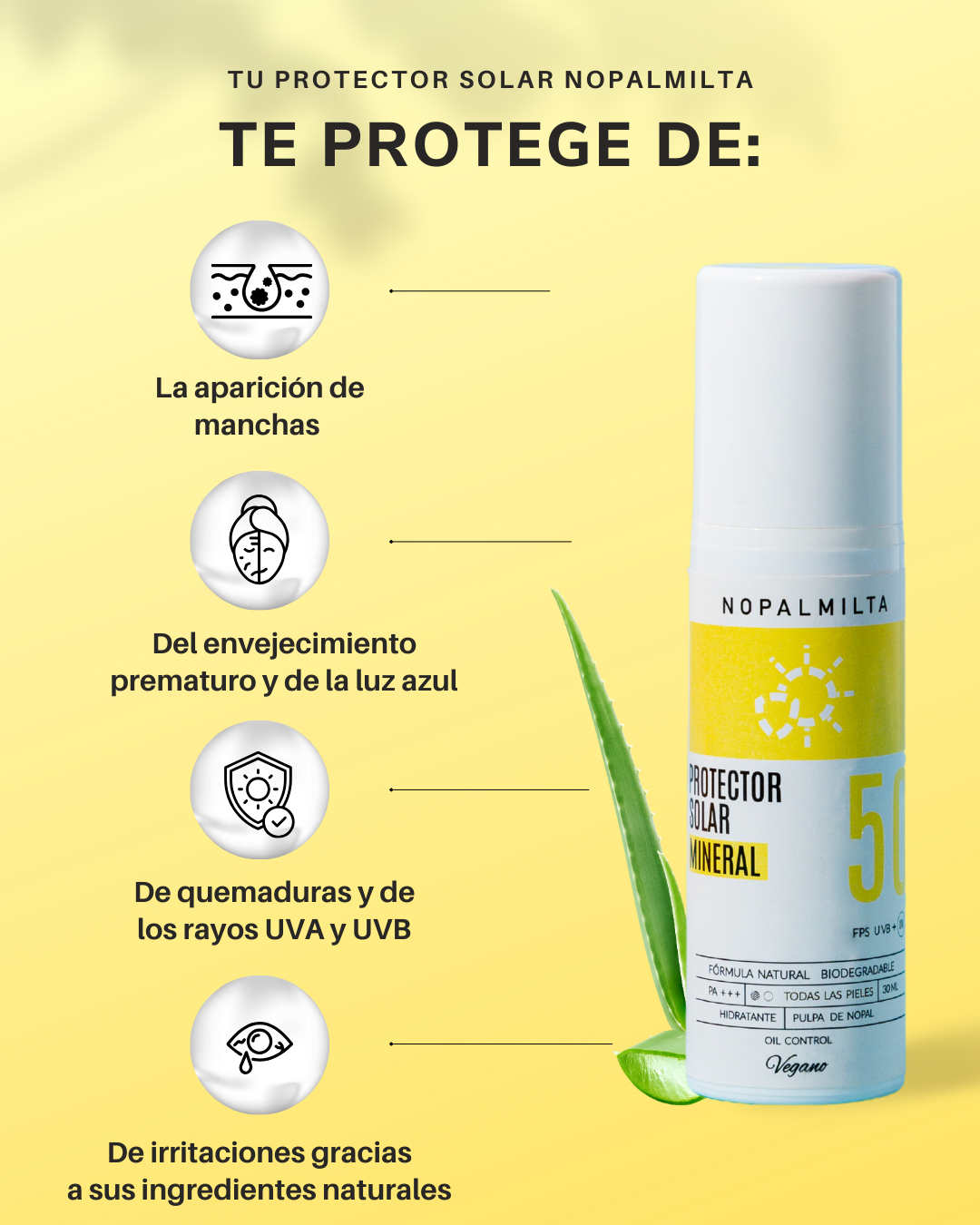 Protector solar mineral y natural – Nopalmilta